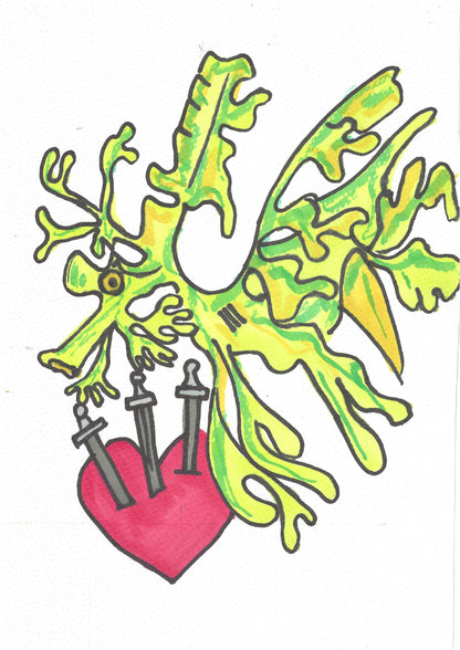 Leonard the Leafy sea dragon   – Holographic Vinyl Sticker
